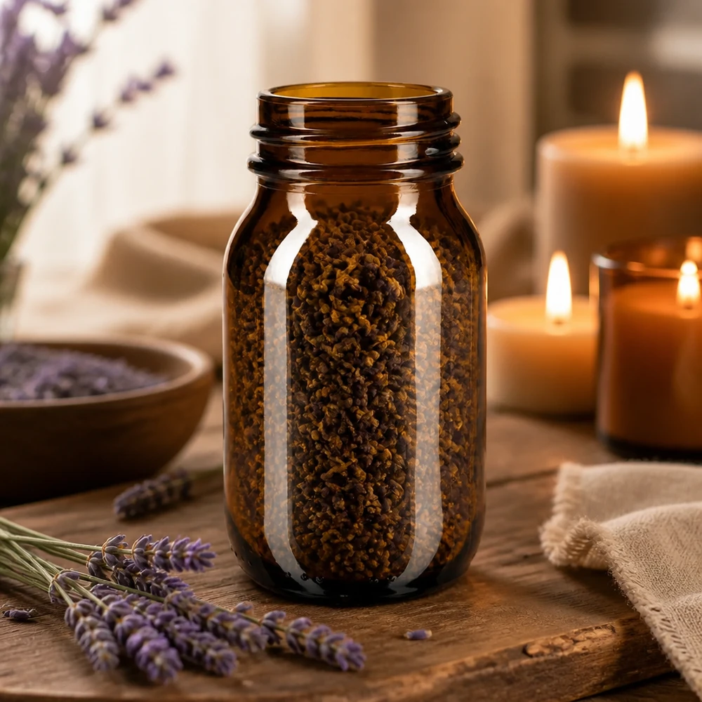 Fles met wijde hals 100 ml bruin glas met DIN 32 opening zonder sluiting Apothekersfles 100ml van UV-beschermend amberglas voor lichtgevoelige stoffen