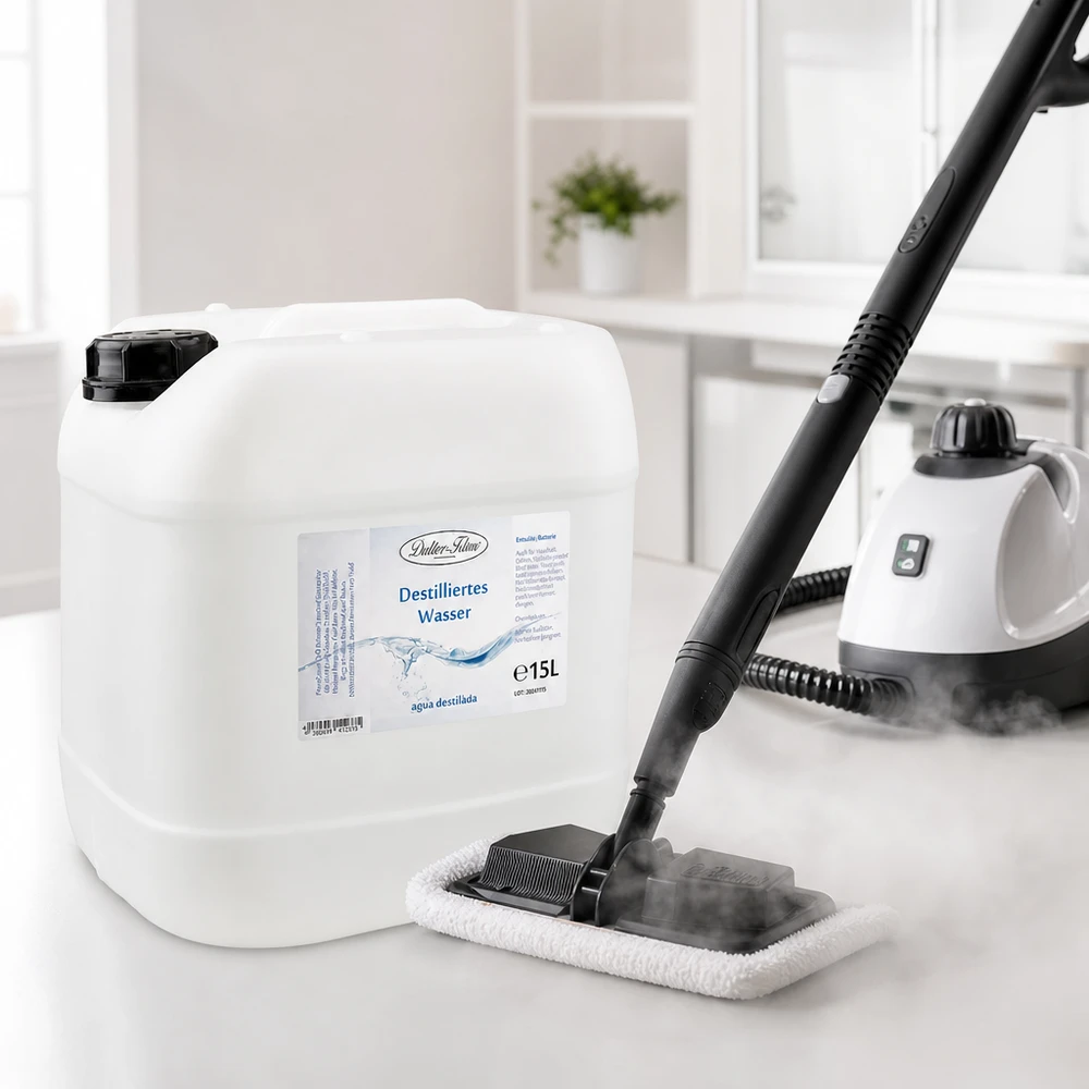 15 liter gedestilleerd water - Aqua dest in blanke premium jerrycan van Doktor Klaus 15 liter gedestilleerd water - Aqua dest in blanke premium jerrycan van Doktor Klaus