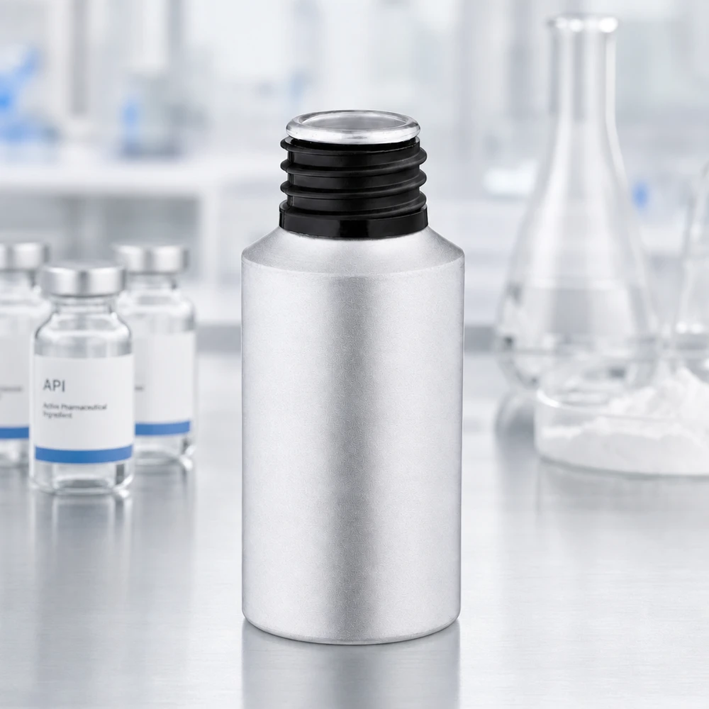 30 ml aluminium fles gebeitst zonder sluiting Lichtgewicht aluminium flesje van 30 ml met ingemaakte coating, ideaal voor transport