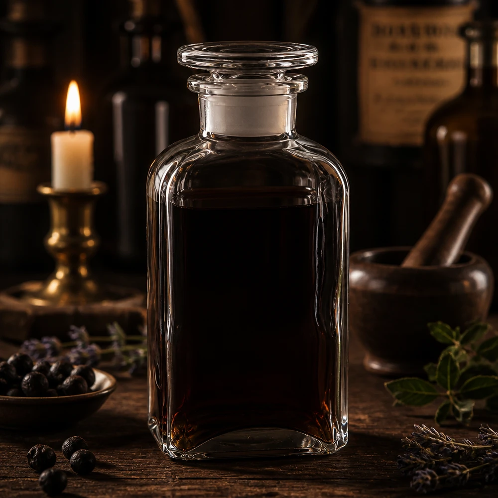 Vierkante fles 250ml heldere wijde hals glazen stop Glazen fles van 250 ml, vierkant van vorm met een brede opening, voor kruidenextracten en essences