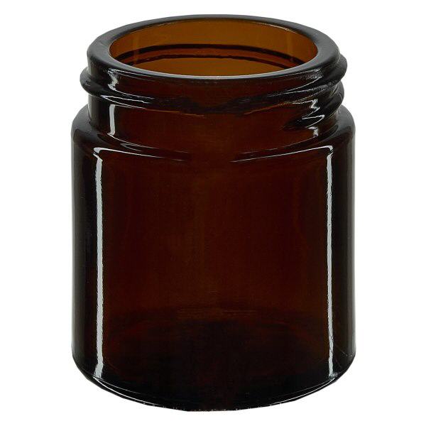 Glazen pot 30ml bruin glas 38mm/R3, zonder sluiting