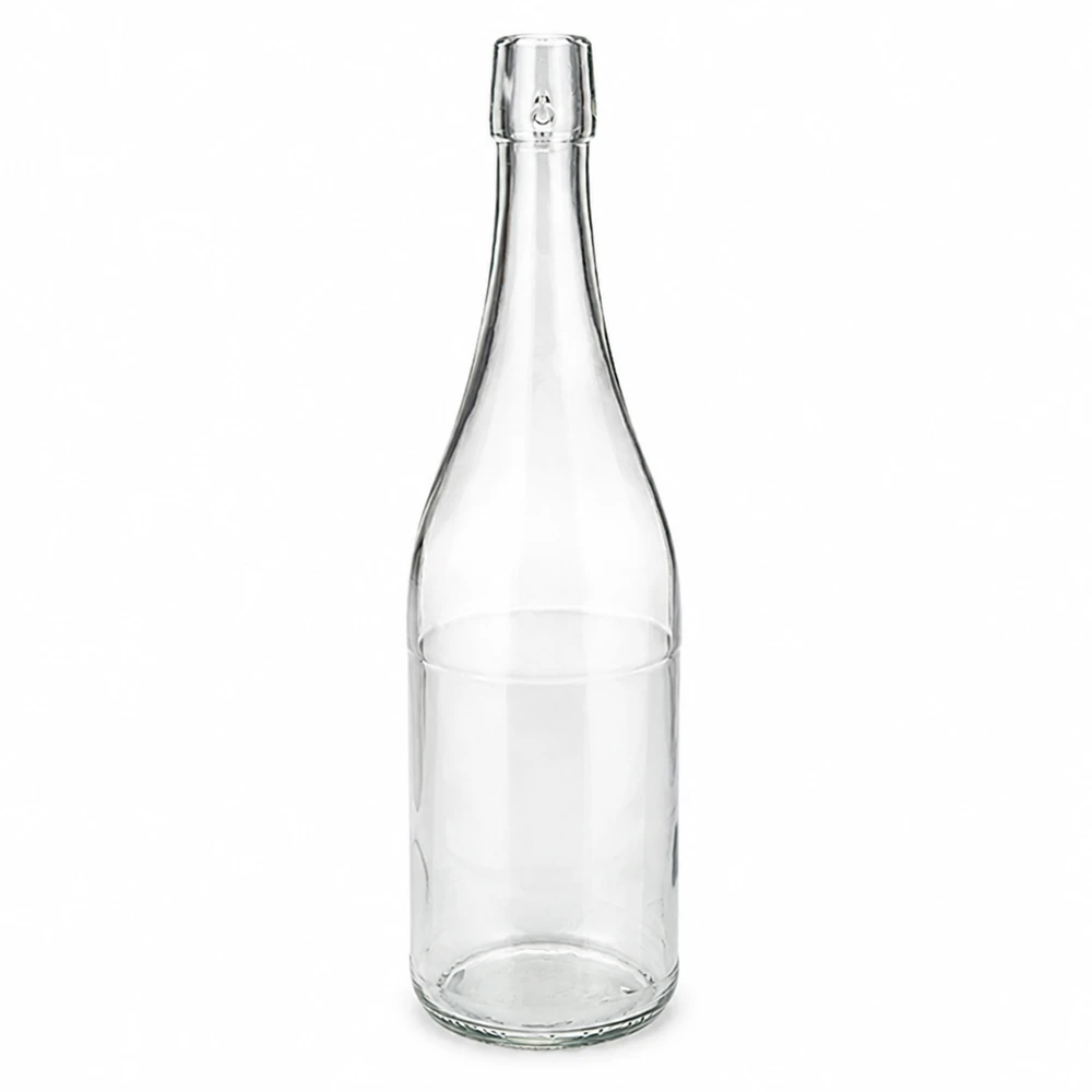 750 ml glazen fles zonder draaidop UNiTWIST 750ml glazen fles transparant zonder draaidop UNiTWIST leeg op witte achtergrond Product foto 1