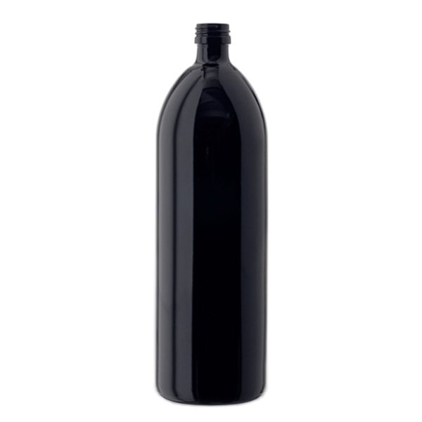Waterfles violet glas 1000 ml rond, DIN PP28STD Waterfles violet glas 1000 ml rond, DIN PP28STD