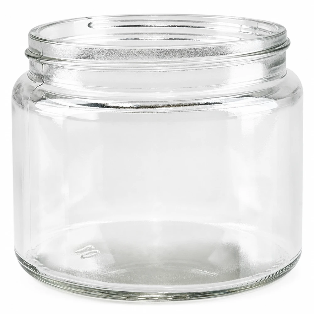 Glazen pot 250ml helder glas, zonder sluiting Zalfpot 250ml helder zonder deksel Glazen pot leeg voor zalven crèmes cosmetische producten