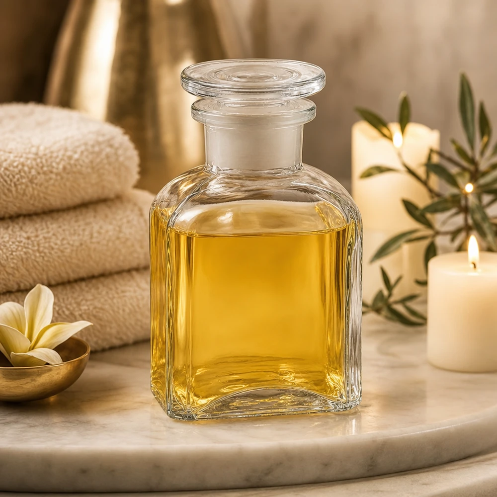 Vierkant-apothekersfles 150 ml wijde hals helder glas incl. glazen stop Doorzichtige fles met brede hals, 150 ml, vierkant, met dop, voor natuurlijke schoonheidsverzorging