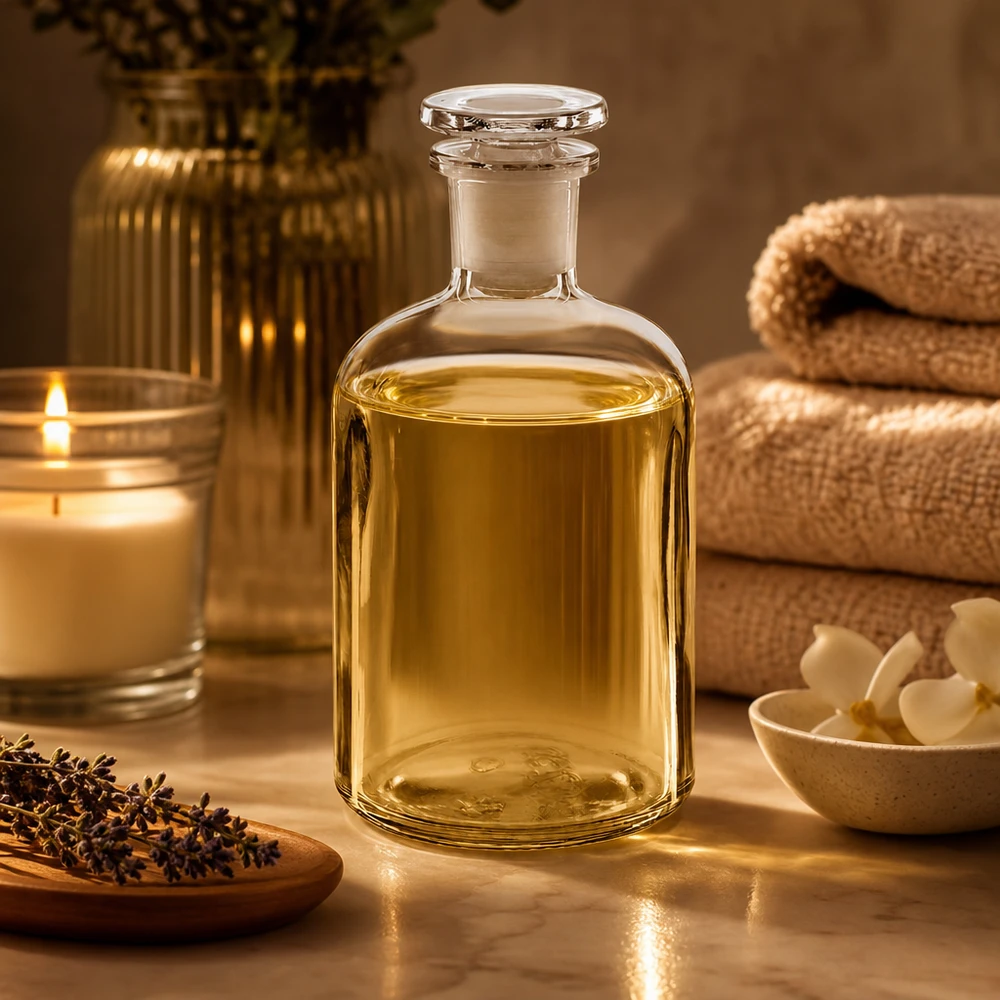 Apothekersfles 250 ml nauwe hals helder glas incl. glazen stop Kleine glazen fles van 250 ml, helder, met smalle hals en glazen stop, voor presentatie op tafel en spa-toepassingen