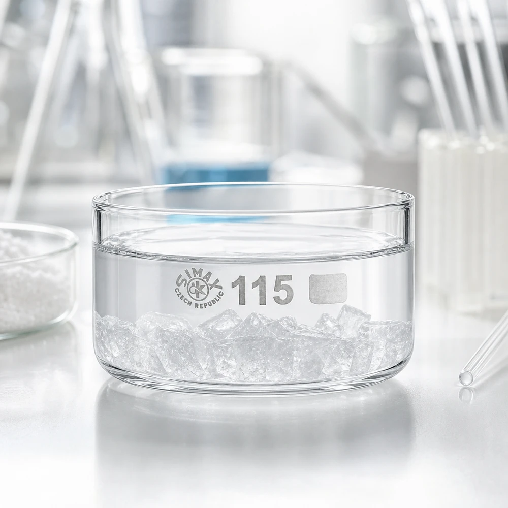 Laboratoriumkom van borosilicaatglas, 500 ml, SIMAX Tsjechië, hittebestendig en helder