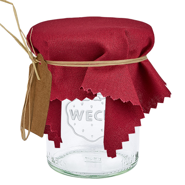 Stoffen sierkleedje, wijnrood, 15 cm, vierkant
