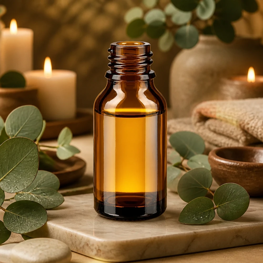 Bruine glazen fles 30ml 30ml bruin glazen apothekersflesje hoge vorm met gele olie aromatherapie sfeerkaarsen eucalyptus decoratie