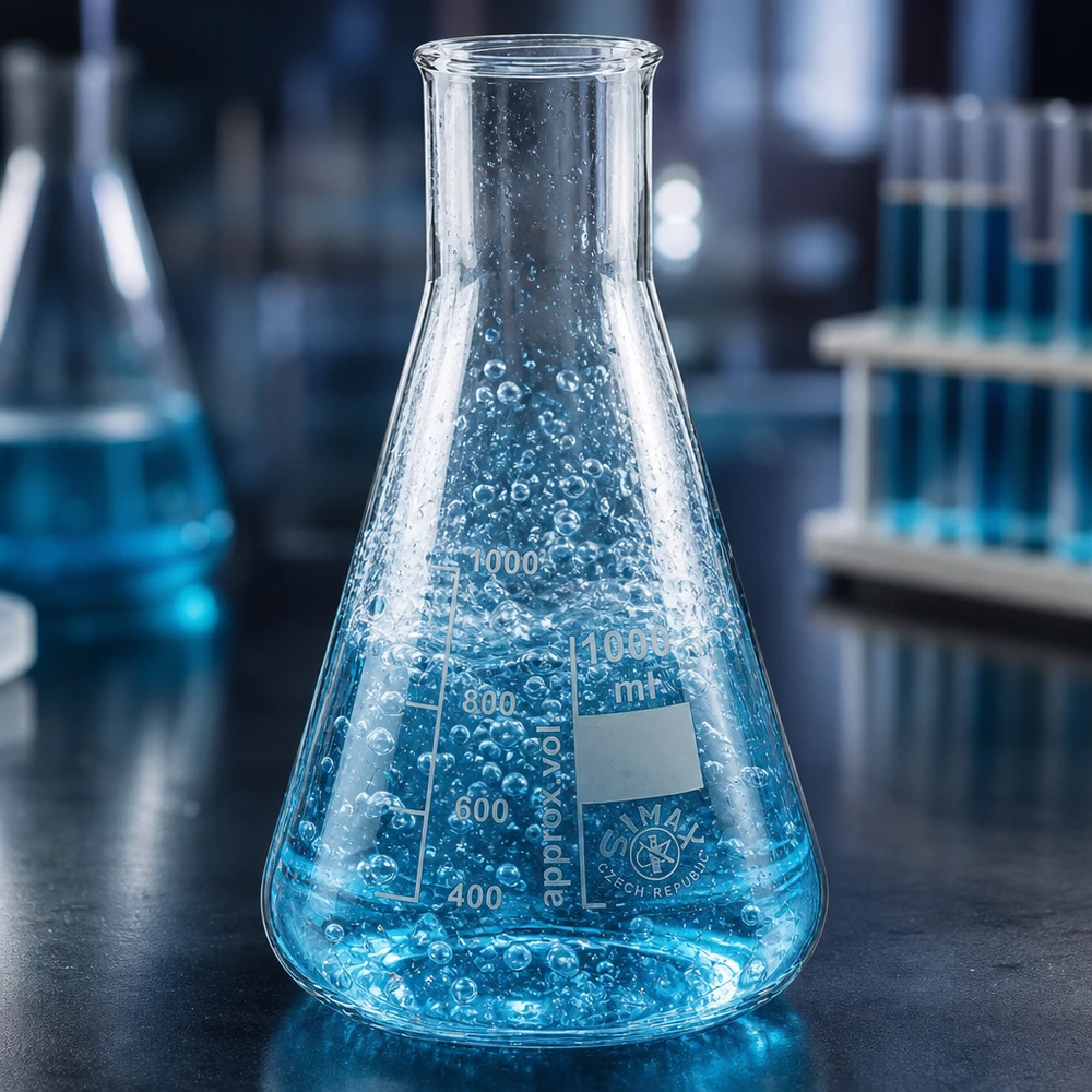 Erlenmeyer 200 ml brede hals met schaalverdeling tot 1000 ml voor veelzijdig laboratoriumwerk