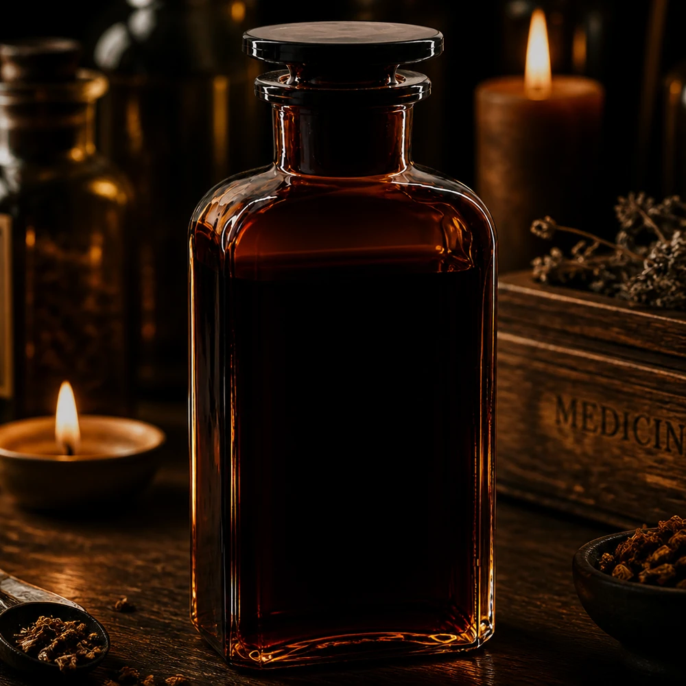 Vierkant-apothekersfles 250 ml wijde hals bruin glas incl. glazen stop Lichtbestendige fles 250 ml, vierkant, bruin, met brede hals en stop, voor natuurlijke producten
