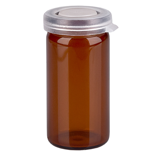 10ml tablettenglas bruin incl. klikdeksel (rolrand glas) 10ml tablettenglas bruin incl. klikdeksel (rolrand glas)
