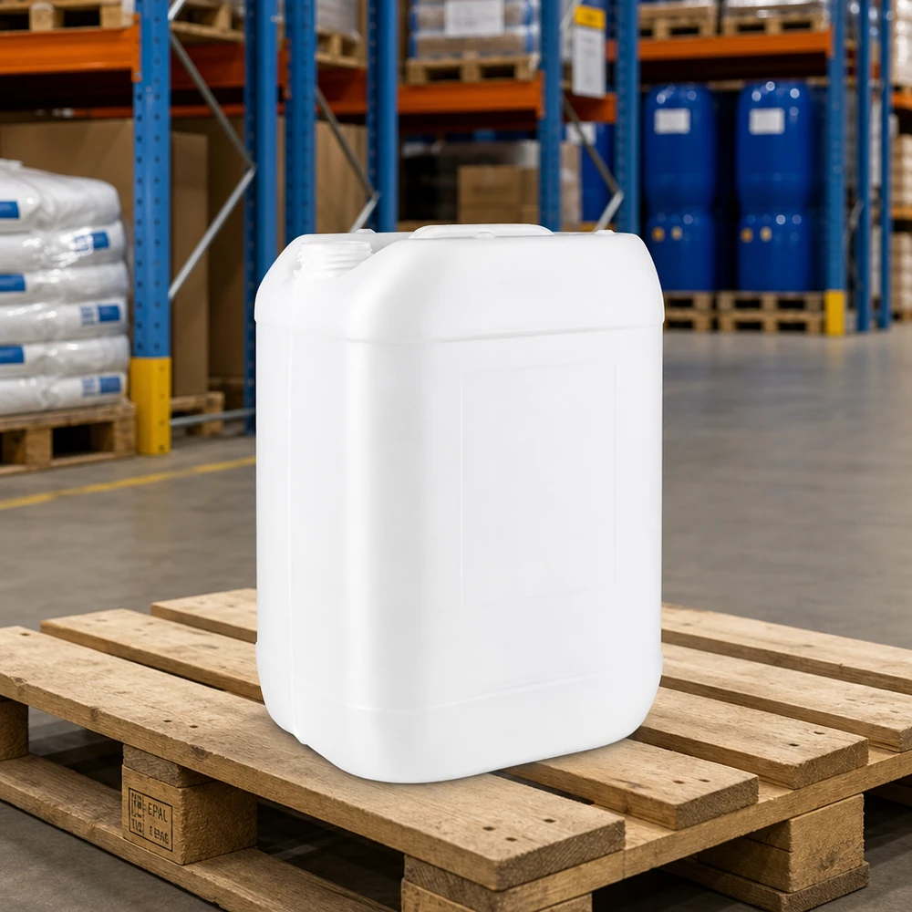 25l jerrycan, UN-toelating, zonder schroefsluiting Lege jerrycan van 25 liter zonder dop, geschikt voor schoonmaakmiddelen, oliën en chemicaliën