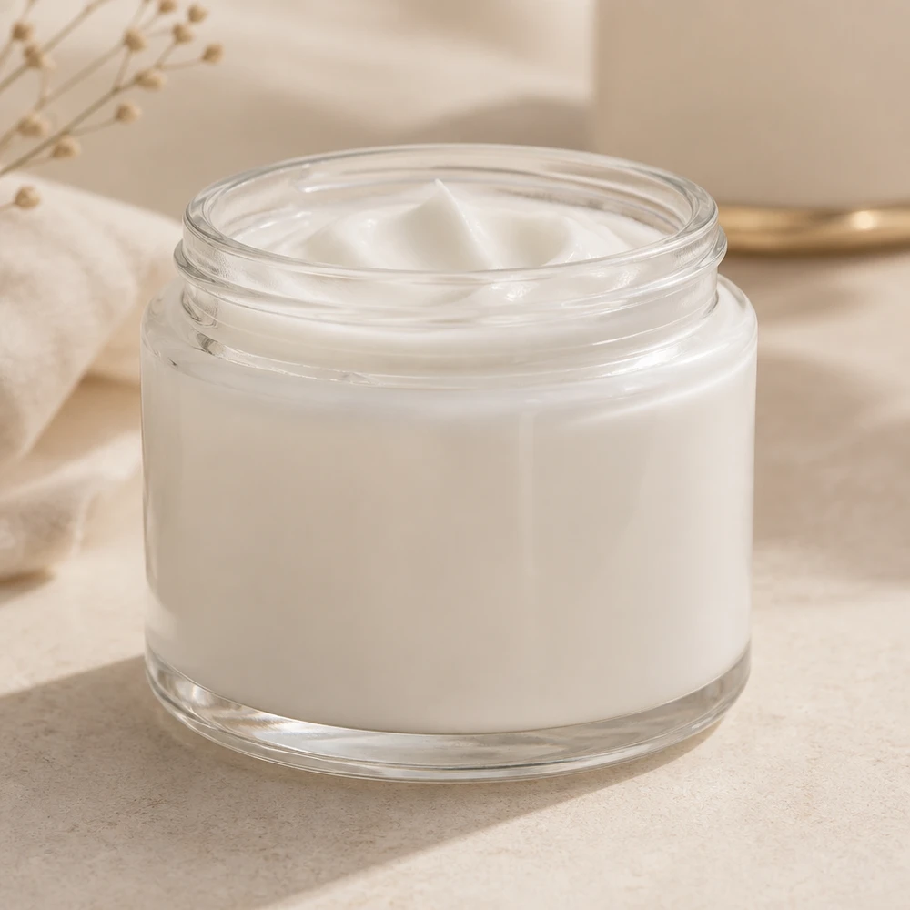 Glazen pot 250ml helder glas, zonder sluiting Doorzichtige glazen pot 250ml Close-up zonder deksel voor cosmetica en zalven Close-up