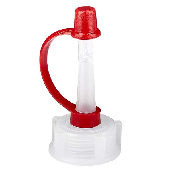 Druppelsluiting voor 10 - 30 ml laboratoriumfles met nauwe hals Druppelsluiting voor 10 - 30 ml laboratoriumfles met nauwe hals