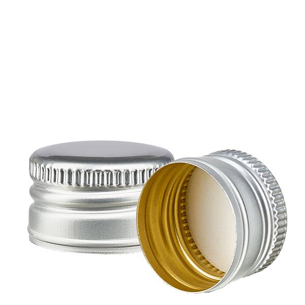 PP22 zilver Aluminium sluiting zonder rolrand PP22 zilver Aluminium sluiting zonder rolrand