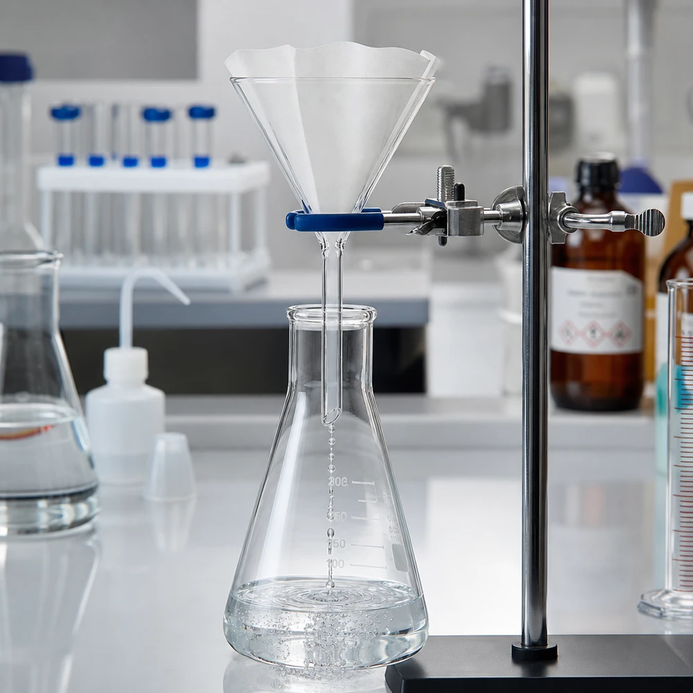 Glazen trechter Ø 100mm - borosilicaat 3.3 - 60° hoek Precisielaboratoriumtrechter 100 mm van hoogwaardig borosilicaatglas voor nauwkeurig doseren en decanteren