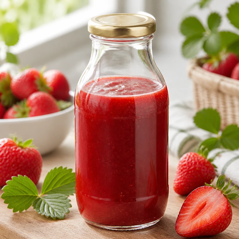 Glazen fles van 250 ml + BasicSeal-deksel goud UNiTWIST UNiTWIST glazen fles van 250 ml met BasicSeal-draaidop in goud voor vruchtensauzen