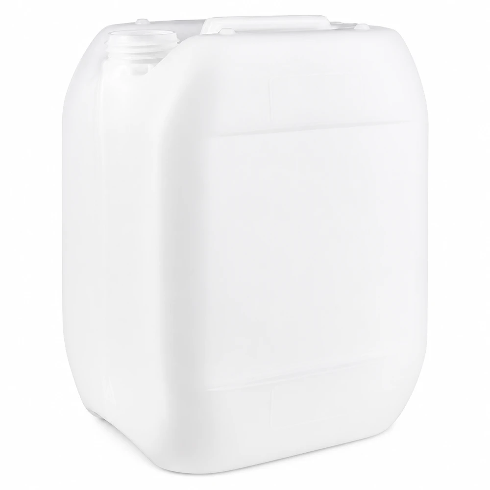 10l jerrycan, UN-toelating, zonder schroefsluiting Doorzichtige polyethyleenbak van 10 liter zonder deksel voor vloeistoffen