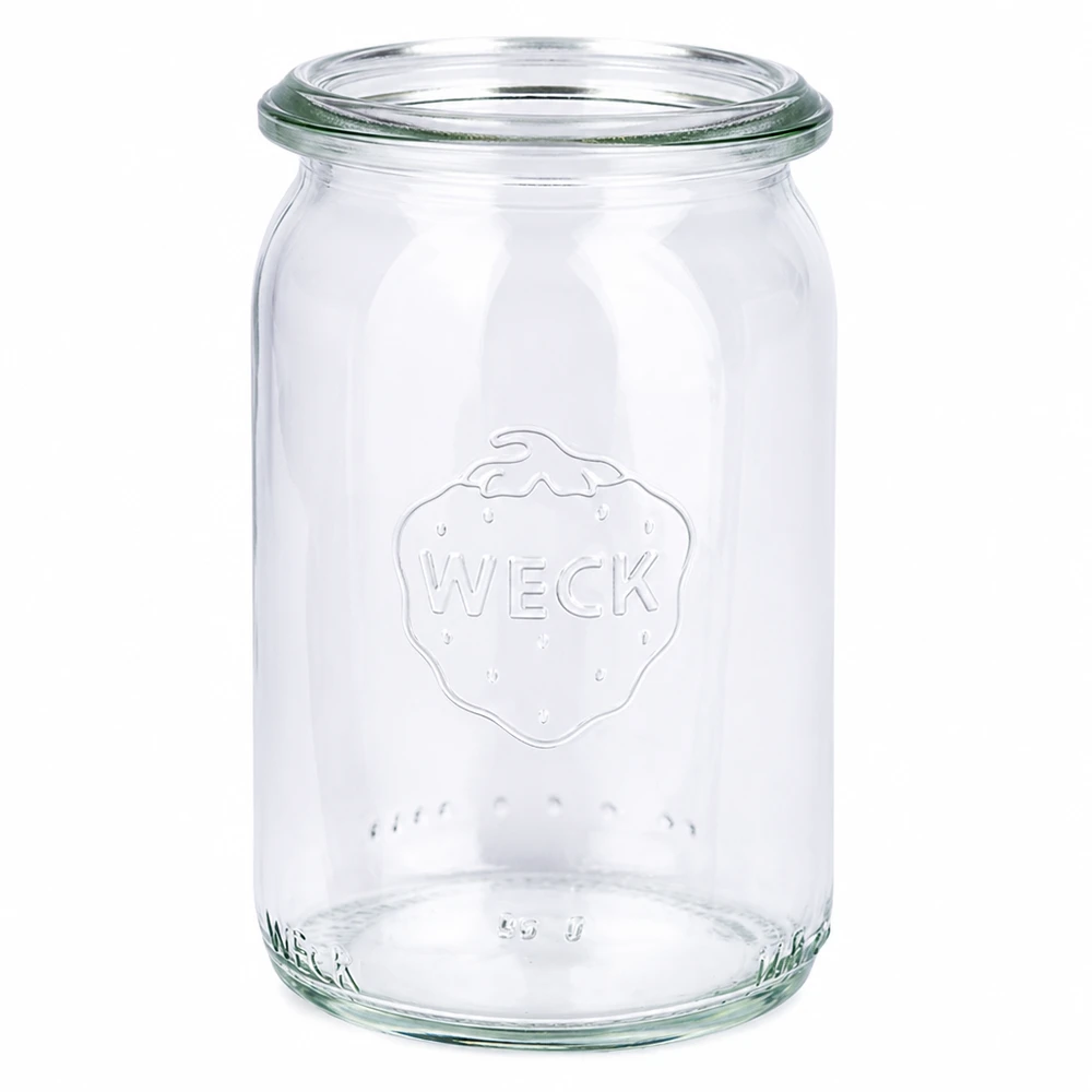 145ml cilinderglas WECK RR40 WECK cilindrische pot 145ml RR40 inmaakpot transparant zonder deksel voor conserveren en bewaren