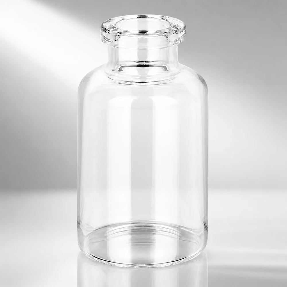Injectiefles helder glas 20ml Kompakte Pharmaverpackung 20ml Klarglas Vial mit charakteristischem Schulterdesign und Bördelrand