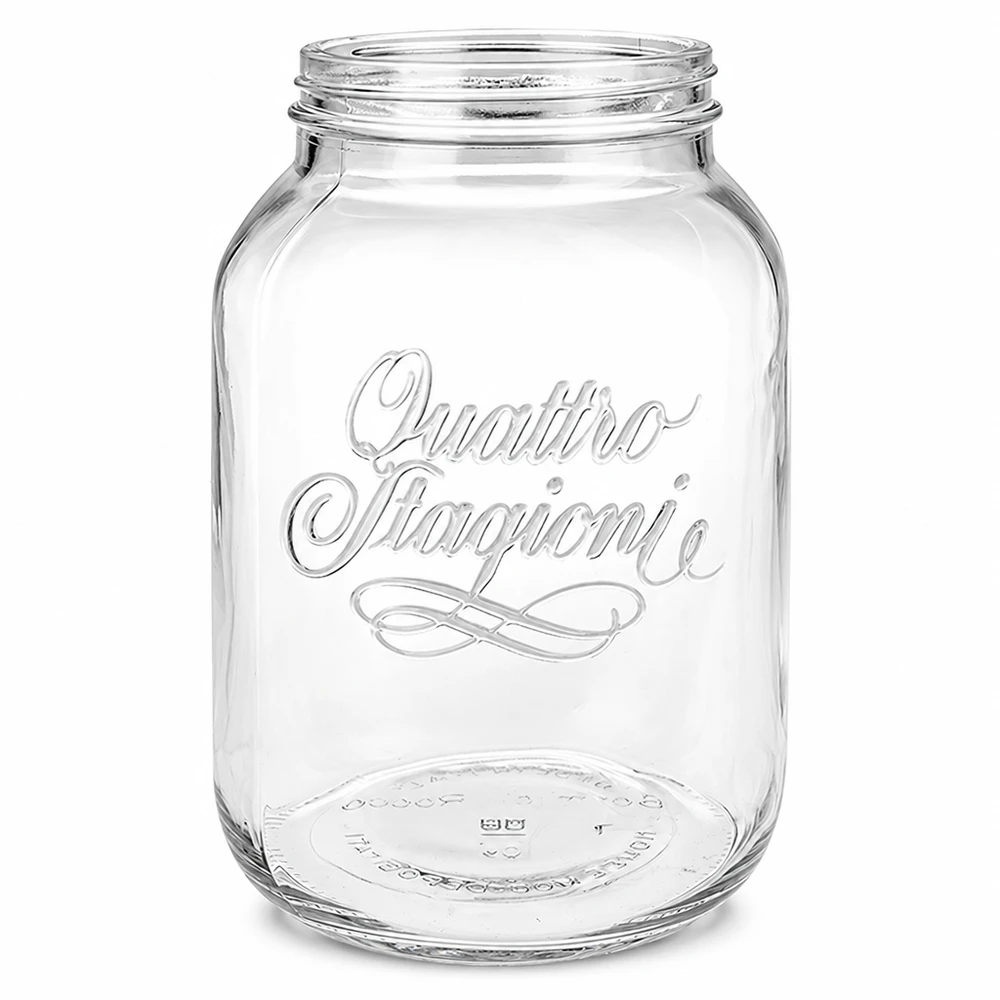 3000ml huishoudglas "Quattro Stagioni" 3000ml Quattro Stagioni huishoudpot inmaakpot transparant met schroefdop voor bewaren en conserveren