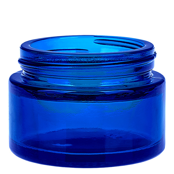 Glazen pot 30ml blauw met inlay deksel UNiTWIST