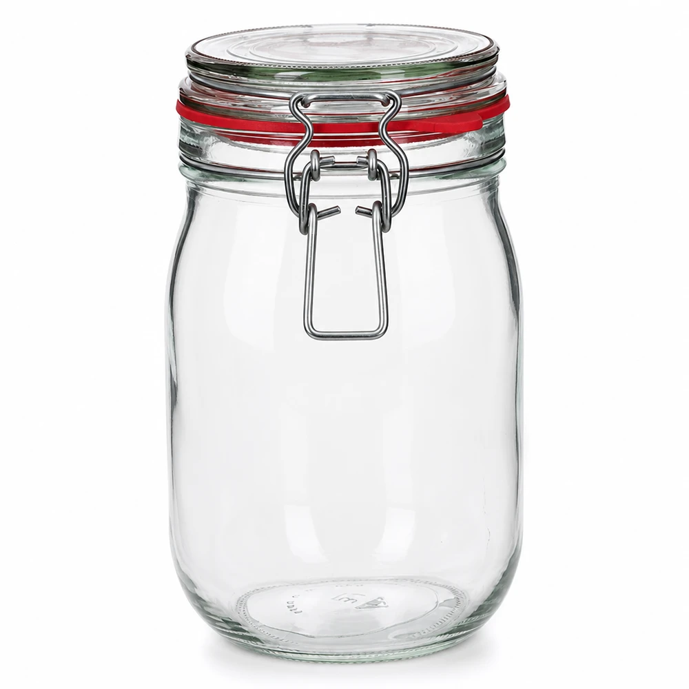 1140 ml voorraadpot type G met beugelsluiting UN.. 1140 ml voorraadpot met praktische zwenkbare bovenkant voor in de keuken