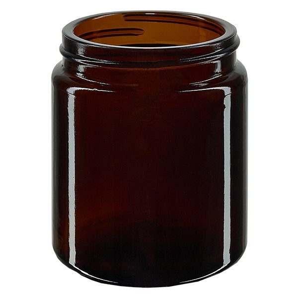 Glazen pot 100ml bruin glas 53mm/R3, zonder sluiting Glazen pot 100ml bruin glas 53mm/R3, zonder sluiting