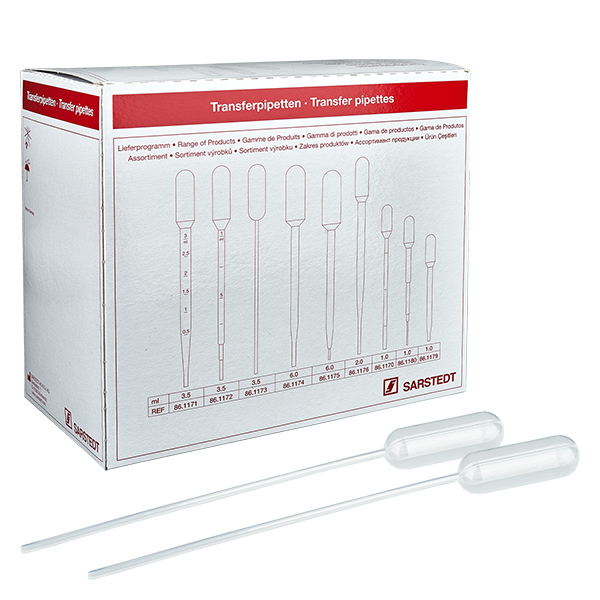 Transferpipet, nominaal volume: 3,5 ml, (LxB): 155 x 12,5 mm, Transferpipet, nominaal volume: 3,5 ml, (LxB): 155 x 12,5 mm,