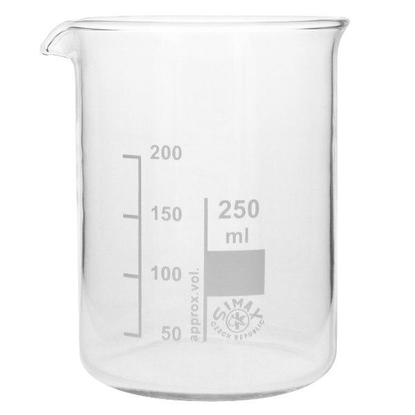 Wetenschappelijke beker 250ml voor laboratoriumwerk chemie farmacie en onderzoek