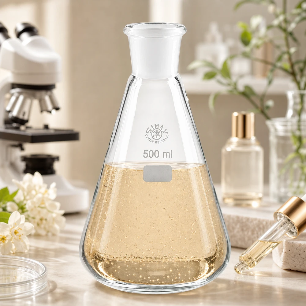 Erlenmeyer 500ml nauwe hals borosilicaat met slijpstuk 29/32 Groot volume glazen kolf van 500 ml met brede basis en stabiele standaardbodem 29/32