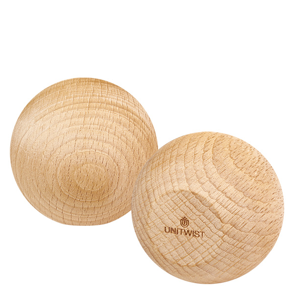 UNiTWIST houten bal beuken WECK RR60 deksel twee naturel houten ballen met merklogo