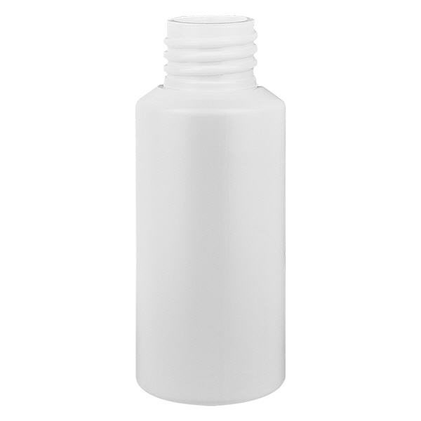 PET cilinderfles 30ml wit, S20x3, zonder sluiting