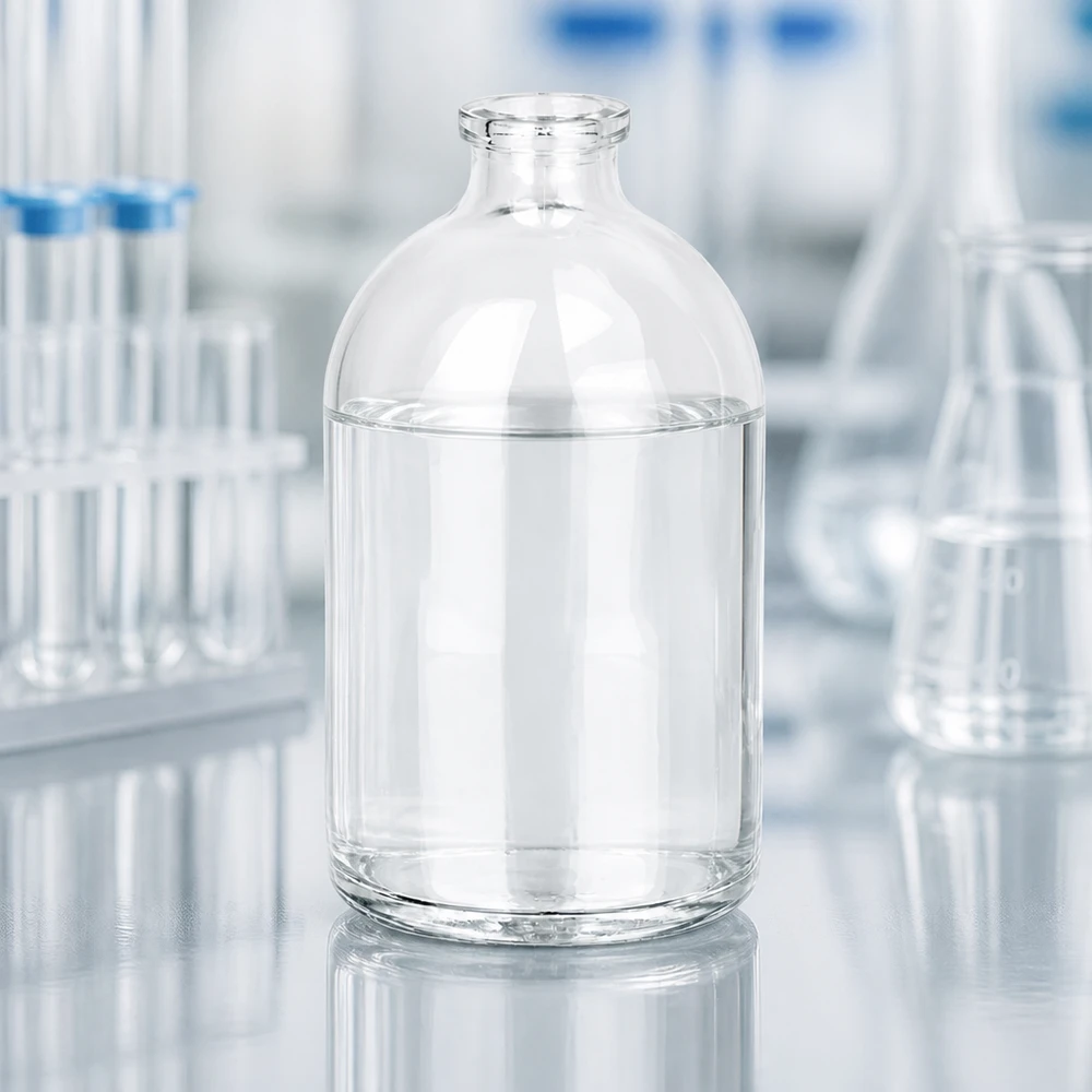 Injectiefles helder glas 100ml Hochwertige Injektionsflasche Klarglas 100ml mit glatter zylindrischer Wandung