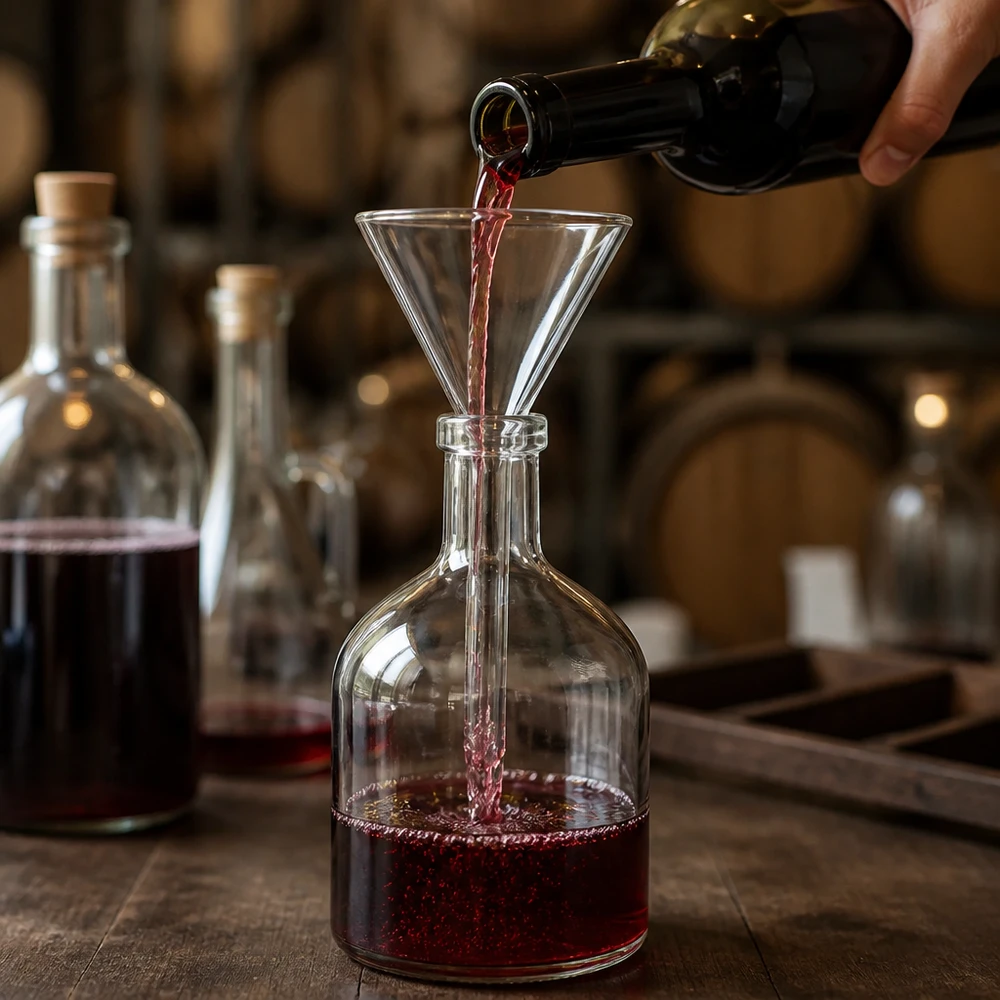Glazen trechter Ø 100mm - borosilicaat 3.3 - 60° hoek Precisie glazen trechter 100 mm met een optimale hellingshoek van 60 graden voor het efficiënt decanteren van vloeistoffen