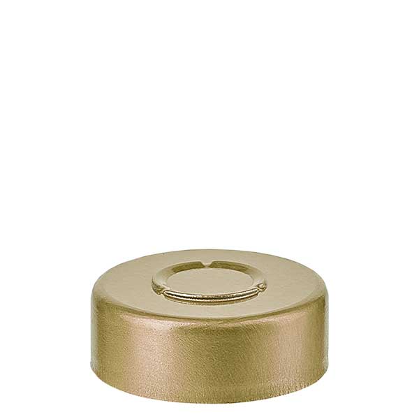 Flare dop 20,25 x 7,4 mm met middenscheur, goud Flare dop 20,25 x 7,4 mm met middenscheur, goud
