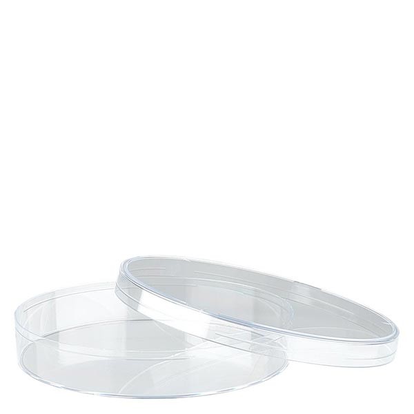 Petrischaal van polystyreen ongedeeld 94x16mm met noppen