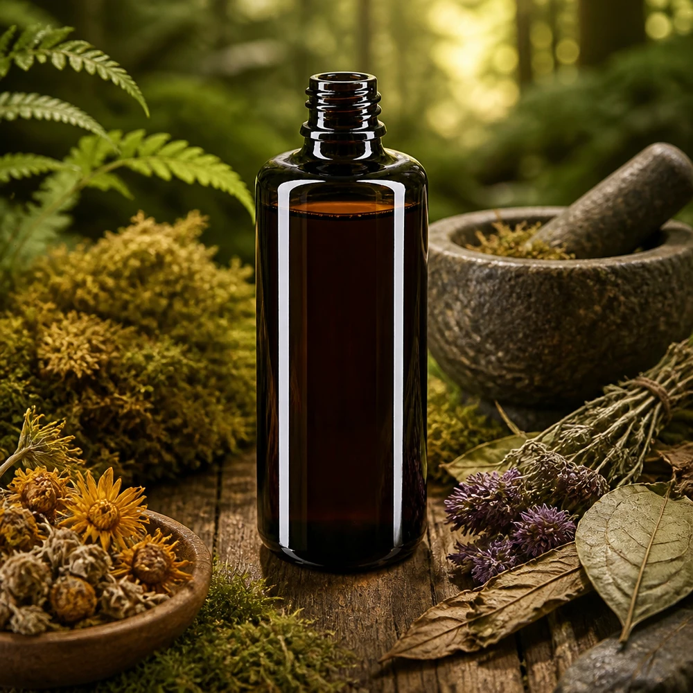 Violetglas fles 50ml DIN 18 (Mironglas) Robuuste druppelfles Orion 50ml Miron van violet glas is bestand tegen UV-straling en behoudt de kwaliteit van het product.