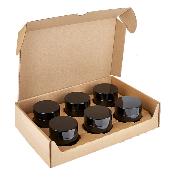 Glazen pot 60ml bruin met deksel UNiTWIST