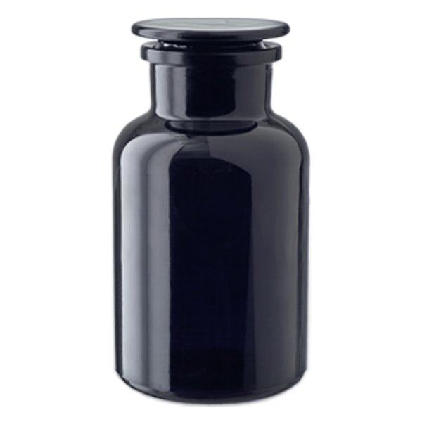 Apothekersfles 1000 ml wijde hals violetglas incl. glazen stop Apothekersfles 1000 ml wijde hals violetglas incl. glazen stop