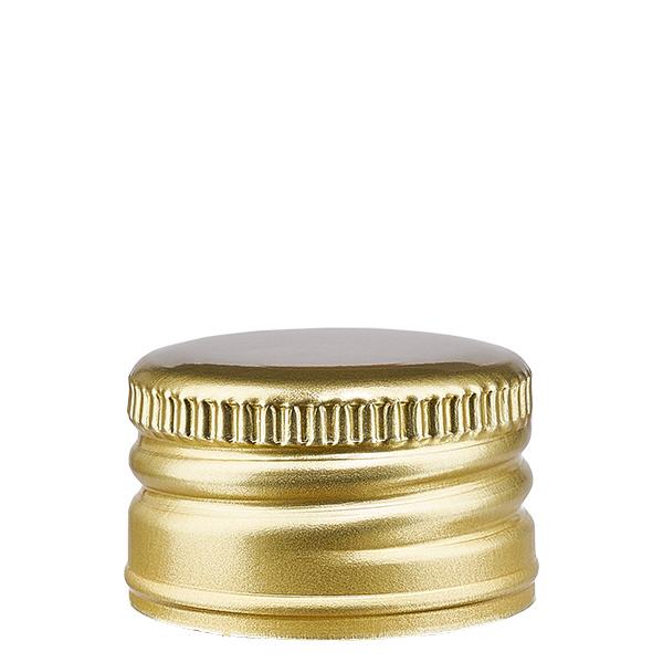PP22 gouden aluminium kap zonder rolrand PP22 gouden aluminium kap zonder rolrand