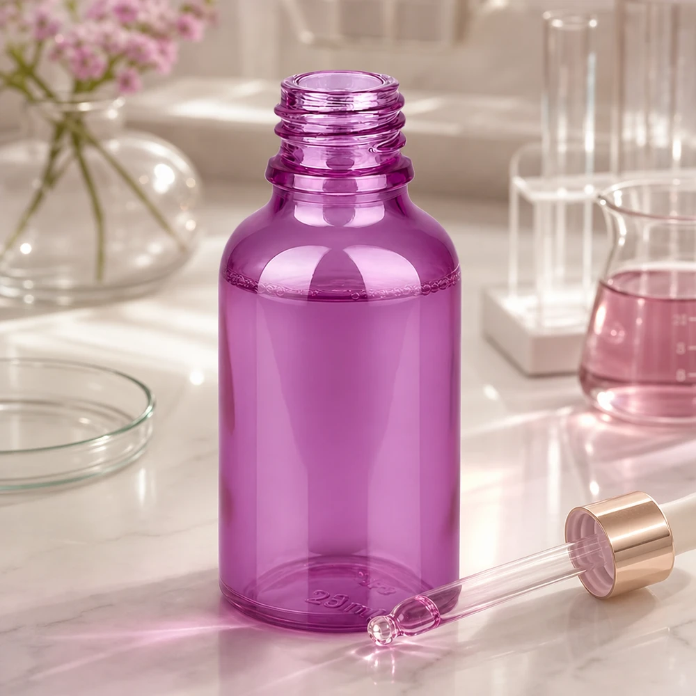 30ml apothekersfles PurpleLine UT18/30 UNiTWIST Compacte PurpleLine 30ml apothekersfles met stevige UNiTWIST schroefdraad van violet glas