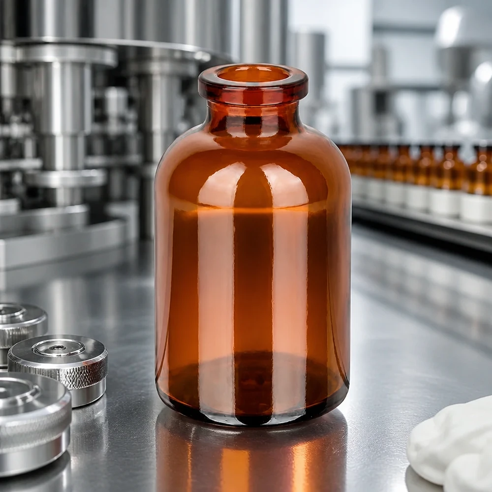 Injectiefles bruin glas 30ml Lichtgeschützte Injektionsflasche 30ml aus Braunglas für empfindliche Biologika und Impfstoffe