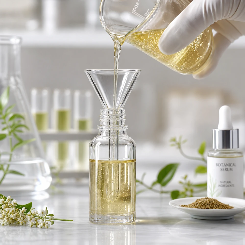 Glazen trechter Ø 30mm - kalk-soda-glas - 60° hoek Compacte laboratoriumtrechter van soda lime glas met 30 mm opening en kort handvat voor eenvoudig hanteren