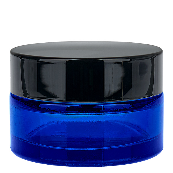 Glazen pot 20ml blauw met deksel UNiTWIST