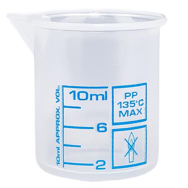 Maatbeker (Griffin beker) 10ml van PP Maatbeker (Griffin beker) 10ml van PP