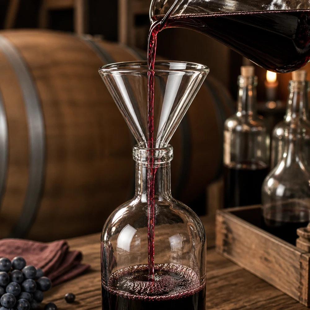 Glazen trechter Ø 30mm - kalk-soda-glas - 60° hoek Laboratoriumglas trechter met kort handvat en 30 mm opening van robuust natronkalkglas voor nauwkeurig decanteren