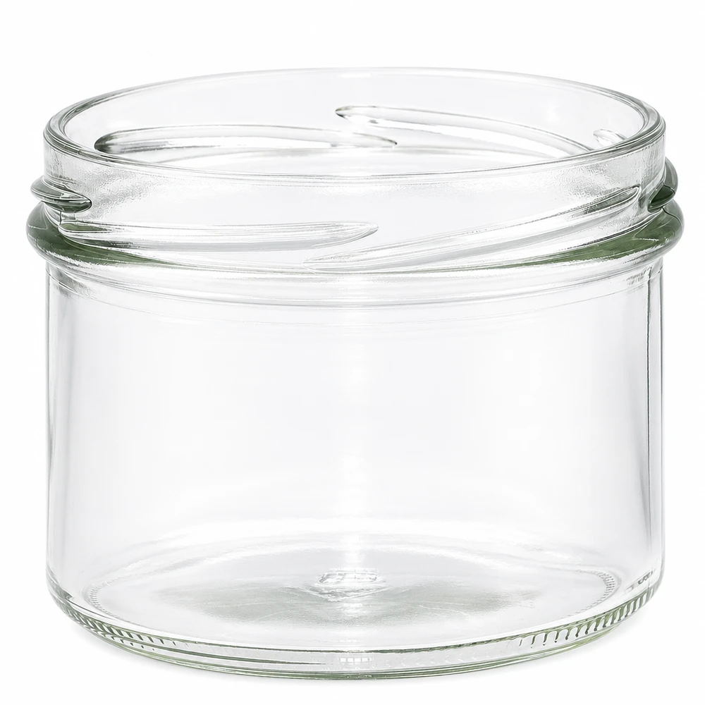 Lege 225ml mason jar met TO82 draad transparant zonder deksel voor jam en conserven
