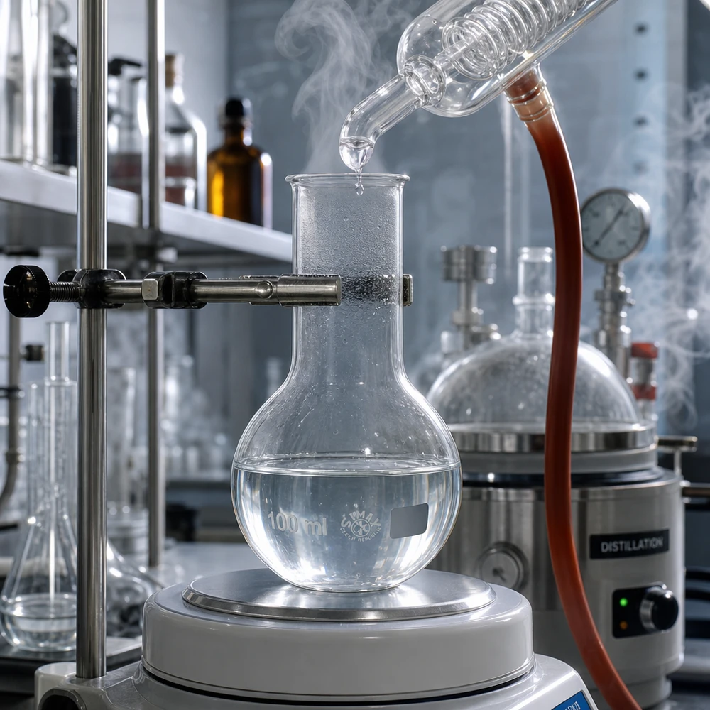 Platbodem kolf 100ml wijde hals borosilicaat met afgeronde rand Dunwandige staande kolf van 100 ml met wijde hals voor snelle temperatuurregeling tijdens syntheses